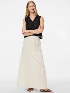 Pieces PCSIKKA MAXI SKIRT D2D Cloud dancer