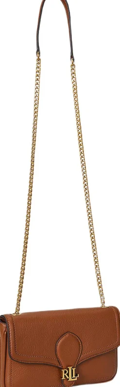 Lauren Ralph Lauren Pebbled Leather Bradley Crossbody Wallet Lauren tan