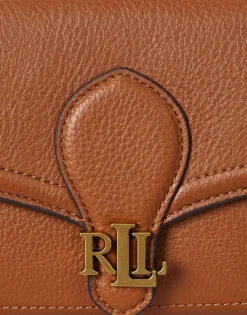 Lauren Ralph Lauren Pebbled Leather Bradley Crossbody Wallet Lauren tan
