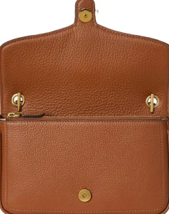 Lauren Ralph Lauren Pebbled Leather Bradley Crossbody Wallet Lauren tan