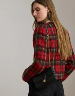 Dame Lauren Ralph Lauren Pebbled Leather Bradley Crossbody Wallet