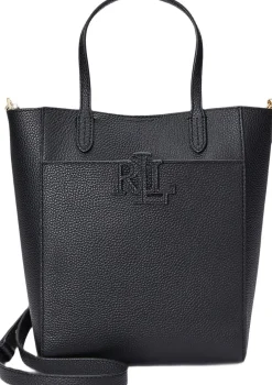 Lauren Ralph Lauren Pebbled Leather Small Cameryn Tote Bag Sort Outlet