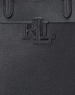 Lauren Ralph Lauren Pebbled Leather Small Cameryn Tote Bag Sort Outlet