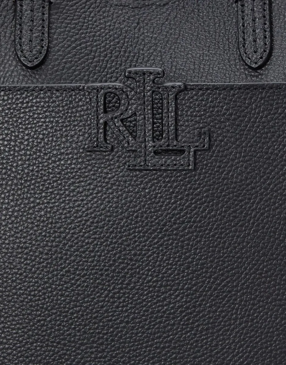 Lauren Ralph Lauren Pebbled Leather Small Cameryn Tote Bag Sort Outlet