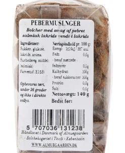 Almuegaarden Pebermuslinger bolcher med smag af peber & salmiak Hot