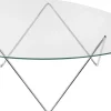 Gubi Pedrera Coffee Table Base: Chrome, Top: Transparent Glass