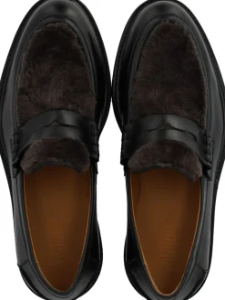 Penny loafer med blød pelsdetalje><noscript><img width=