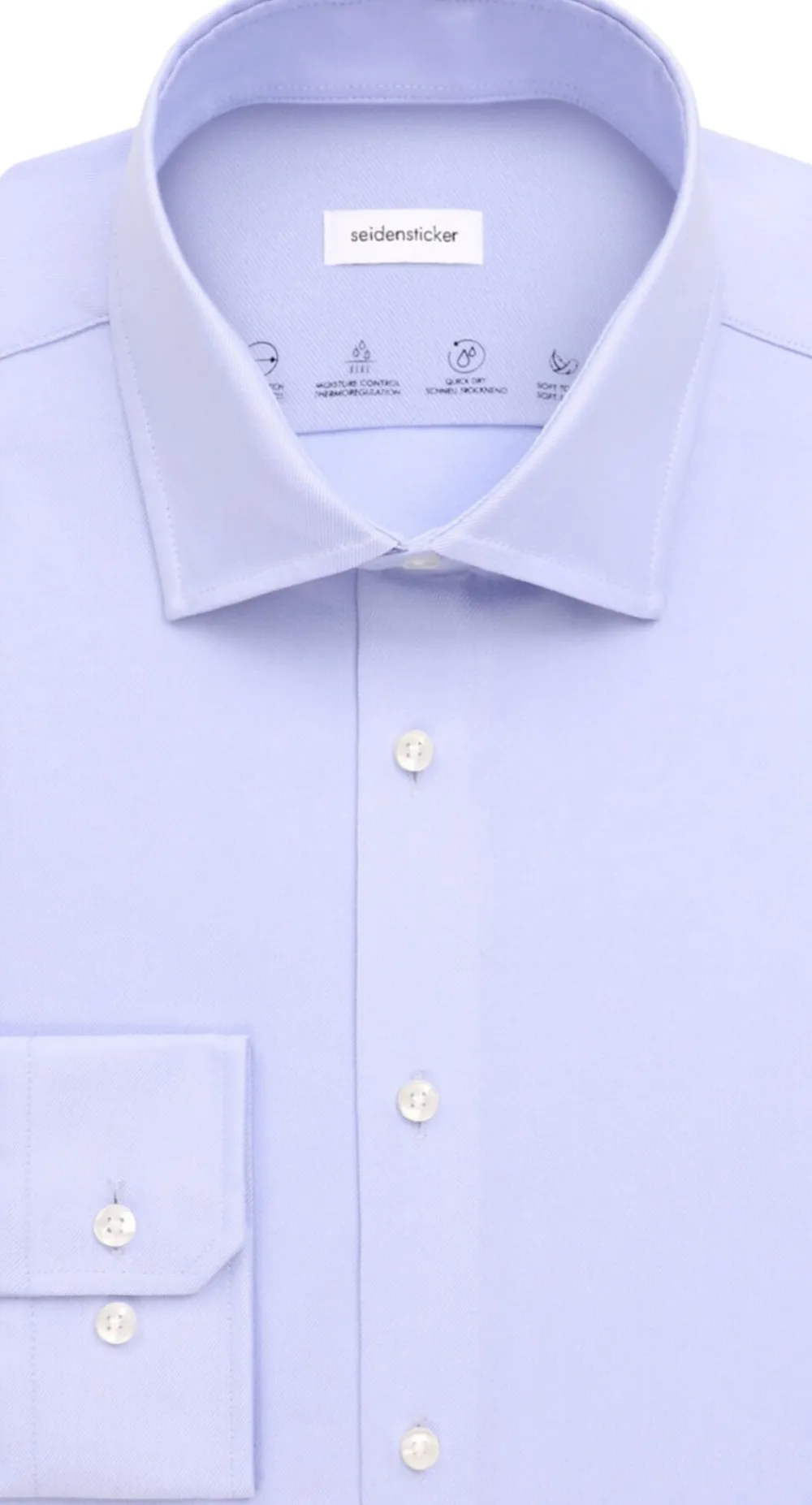 Seidensticker Performance shirt Slim Long sleeve Kent-Collar Uni