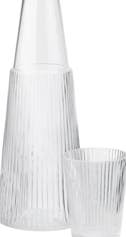 Stelton Pilastro karaffel med glas 1 l, clear Hot