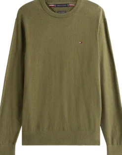 Tommy Hilfiger PIMA ORG CTN CASHMERE CREW NECK Huntsman green New