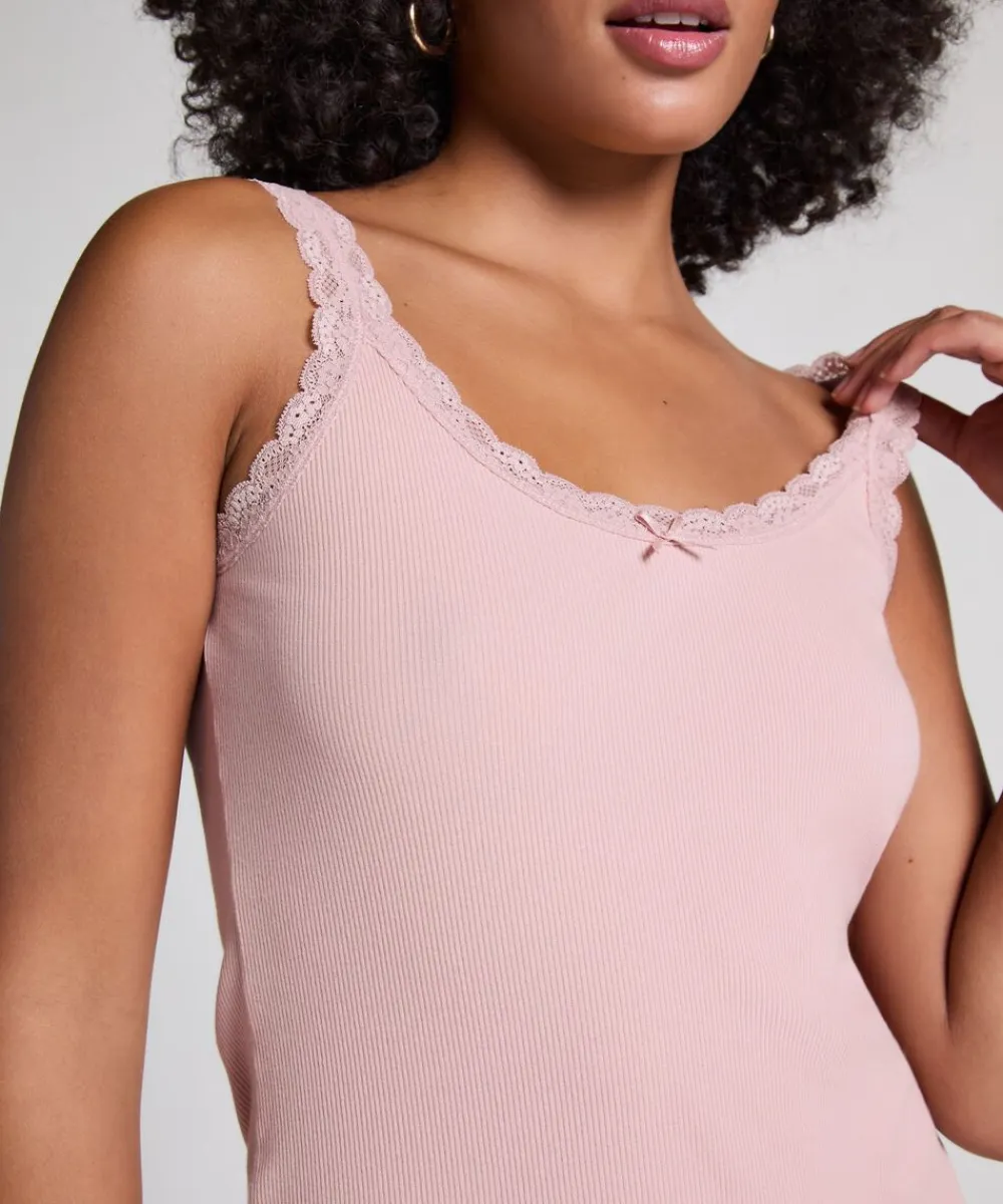 PJ CAMI RIB LACE CONTRAST>Hunkemöller New