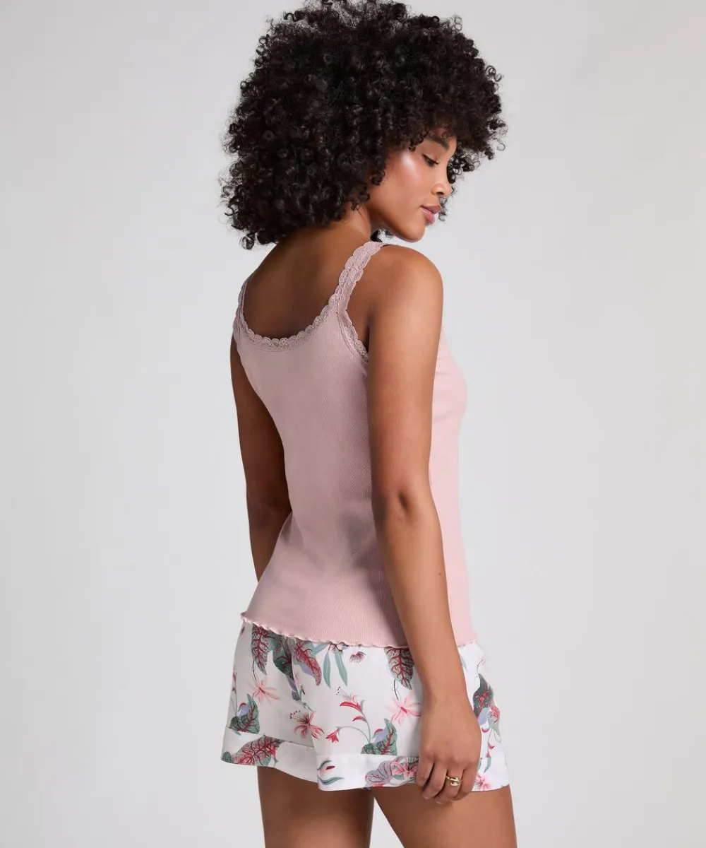 PJ CAMI RIB LACE CONTRAST>Hunkemöller New