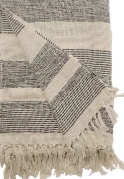 Plaid, Bandeau-Natur/Sort, 130x180 cm>AU Maison Outlet