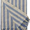Plaid, Stribet-Lys Royal/Natur, 130x180 cm>AU Maison New