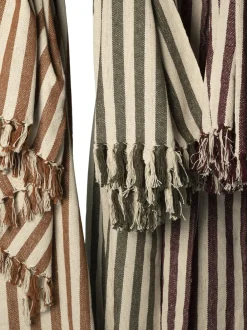 Plaid, Stribet-Maroon/Natur, 130x180 cm>AU Maison Outlet