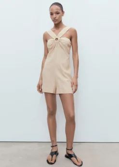MANGO Playsuit .-- SUPER Lt pastel brown Clearance