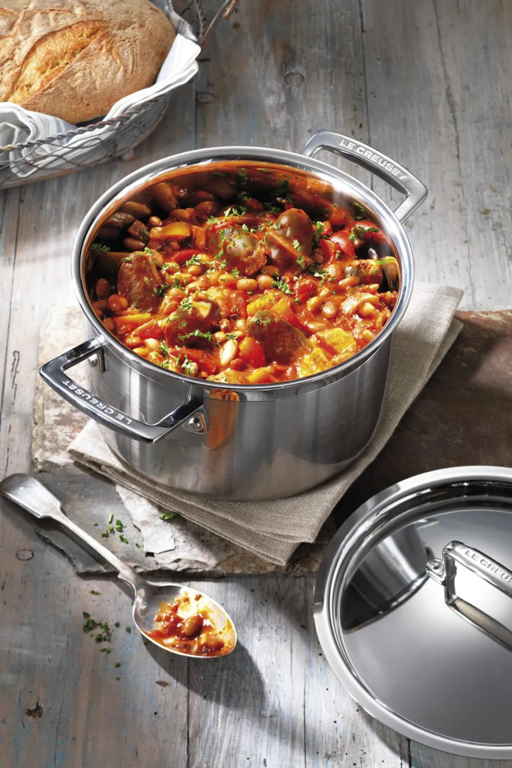 Le Creuset 3-PLY Gryde m/låg 4,0L Online