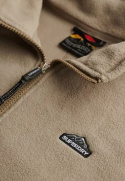 Superdry POLAR FLEECE HALF ZIP Winter twig beige Discount