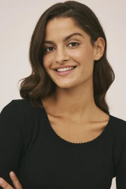 Magasin du Nord Collection Polly 2 Pointelle - 100% Uld RWS Black Sale