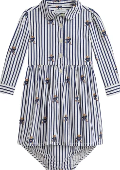 Børn Polo Ralph Lauren Polo Bear Cotton Oxford Shirtdress