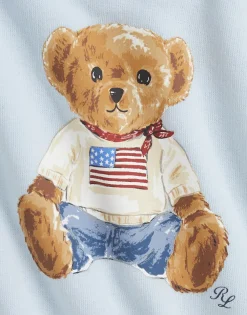 Polo Ralph Lauren Polo Bear Fleece Sweatshirt & Pant Set Beryl blue New