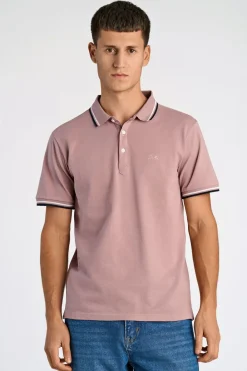 Lindbergh Polo shirt w. contrast piping Berry Sale