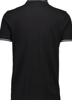 Lindbergh Polo shirt w. contrast piping Sort New