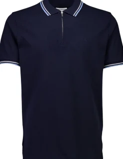 Polo shirt with zip recycled>Lindbergh Discount
