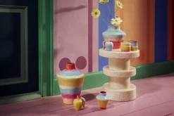 Kähler Poppery Vase med æble H32 cm pink/mint/gul Discount