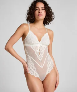 Hunkemöller POSIE STRING BODY Snow white Clearance