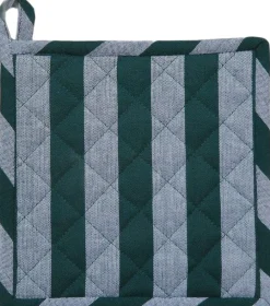 Pot holder 22x22 cm BIRK - Stripe dark green>Magasin du Nord Collection