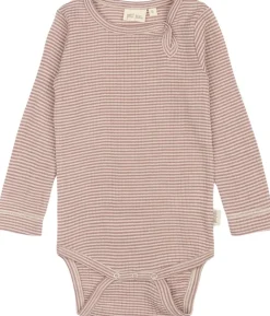 Børn PETIT PIAO PPDante Body L/S Merino Wool Striped