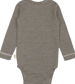 PETIT PIAO PPDante Body L/S Merino Wool Striped Coffee bean/dark Online