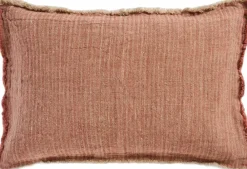Ib Laursen Pude natur/malva vævede striber, 4 sider Sale