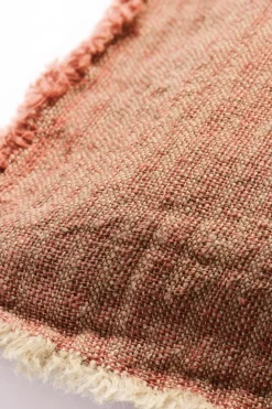 Ib Laursen Pude natur/malva vævede striber, 4 sider Sale