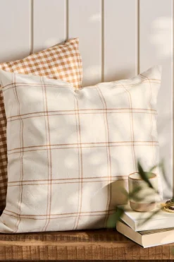 Ib Laursen Pude Theodor natur m/rustikbrunt ternet