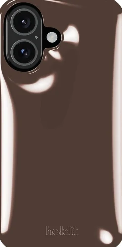 Dame HoldIt Puffy Case iPhone 16 Chocolate