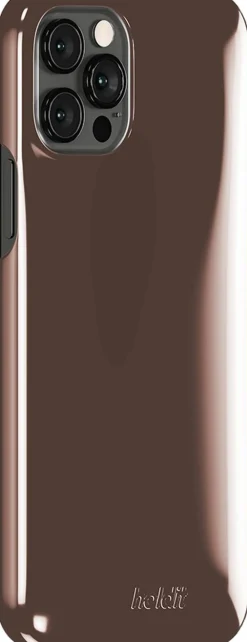 HoldIt Puffy Case iPhone 12/12 Pro Chocolate Brun Hot