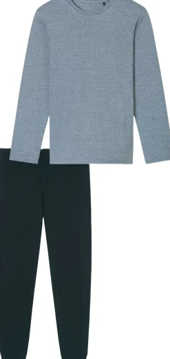 Schiesser Pyjama Long Nightblue Discount