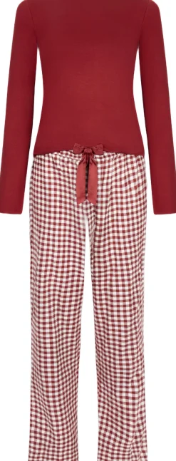 Dame Hunkemöller Pyjama Set Top Twill Check