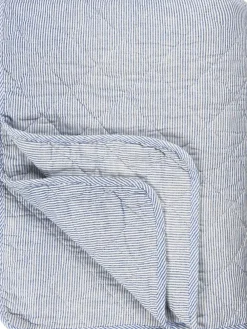 Ib Laursen Quilt mælkedrengestriber Hvid/lysblå New
