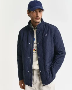 Gant QUILTED WINDCHEATER MID JACKET Evening blue Outlet
