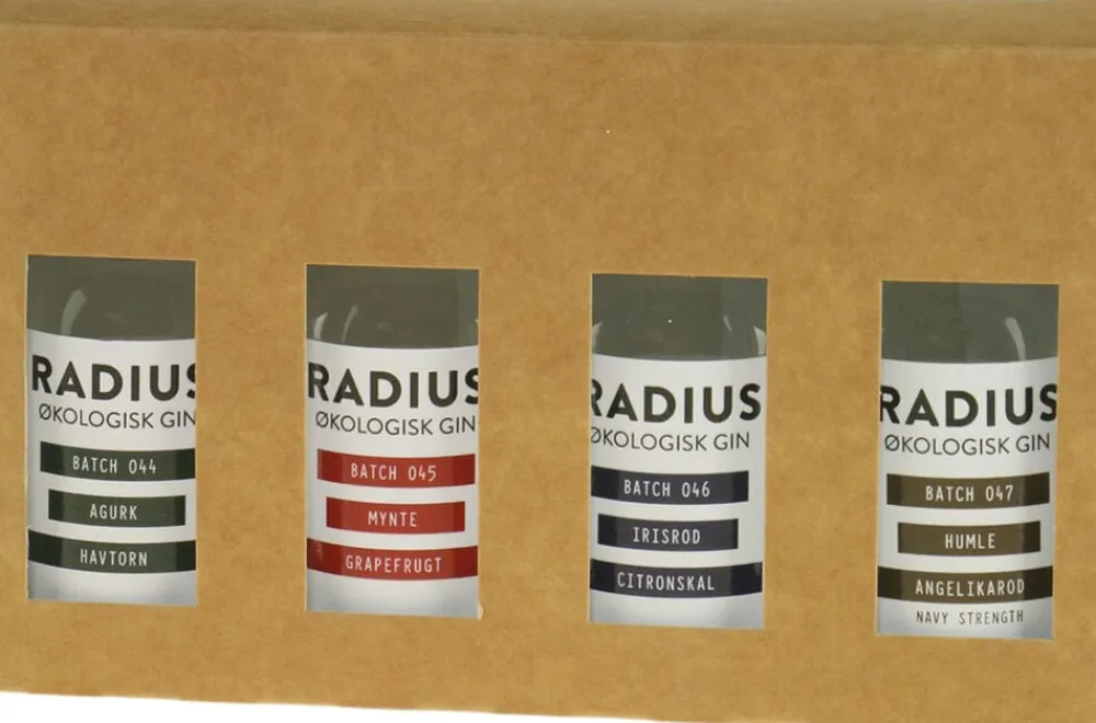 Lyngby Vinkælder Radius Distillery Gin Smagesæt 4x5cl. ØKO Outlet