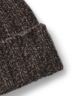 Forét RELAX RIB PUZZLE BEANIE Brown