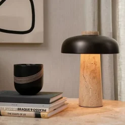 Reverse, Table Lamp, Travertine, Br><noscript><img width=