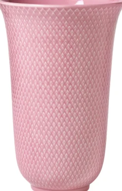 Lyngby Porcelæn Rhombe Color Vase H20 rosa porcelæn