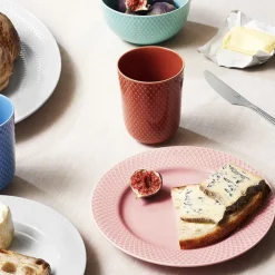 Lyngby Porcelæn Rhombe Krus 33 cl blå porcelæn Hot
