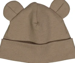 Müsli by Green Cotton Rib bear beanie Walnut Hot