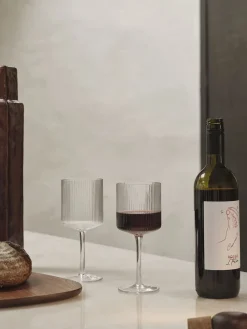 Ripple Red Wine Glasses - Set of 2>Ferm Living Online