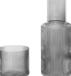 Ripple Small Carafe Set - Smoked Grey>Ferm Living Discount